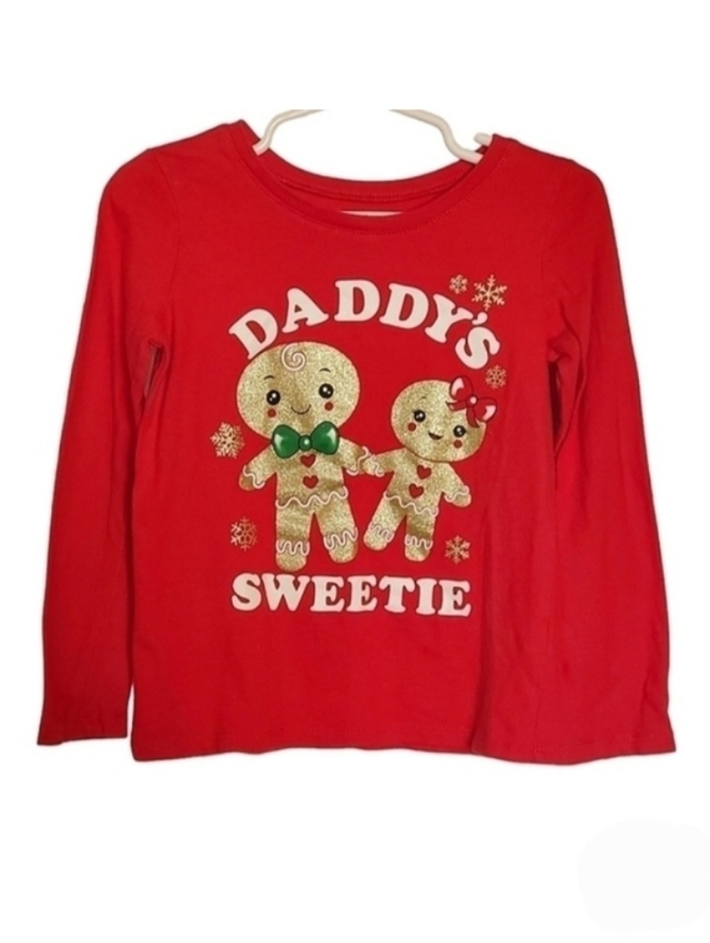 K1083 * Children's Place Daddy's Sweetie Gingerbread Tee Red Size 18/24M